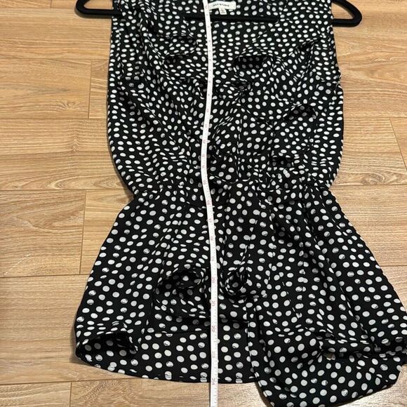 Max studio polka dot blouse size large ruffle tie top - Picture 5 of 5